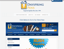 Tablet Screenshot of dayspringpens.com